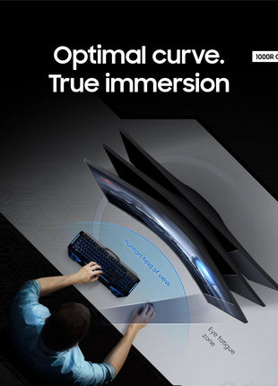 Samsung 34' Odyssey G5 Ultra-Wide Gaming Monitor with 1000R Curved Screen | 165Hz, 1ms, FreeSync Premium, Large Display, Eye Comfort, Multiple Ports, WQHD (LC34G55TWWNXZA)