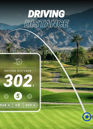Blue Tees Golf Player+ AI-Powered GPS Speaker - Touchscreen Display, 10+ Hour Battery, 40,000+ Courses, Visual & Audible Distances, Hazard Detection, IPX7 Waterproof (Navy)