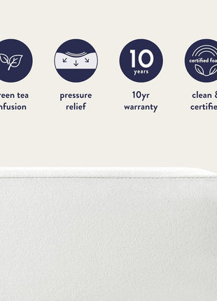 Best Price Mattress 6 inch Twin Mattress Bed In A Box, Green Tea Memory Foam, White