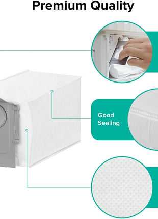 roborock 6 Packs Disposable Dust Bags for QRevo series S8MaxVUltra, S8MaxUltra, QrevoMaxV, QrevoPro, Qrevo Curv Curvx, QrevoCurvS5x,QrevoEdge,Saros10series,Qrevo Slim, QrevoEdgeS5A,QV 35A Robot Vacuum