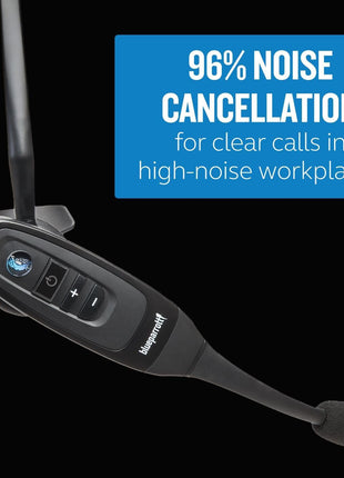 BlueParrott C400-XT Convertible Bluetooth Headset | 96% noise canceling headset for truck drivers; convertible wear styles, 24 hr talk time