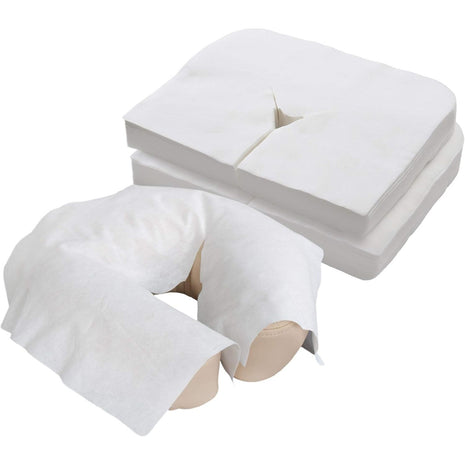 EarthLite Flat Disposable Face Cradle and Headrest Covers – Medical-Grade, Ultra Soft, Luxurious, Non-Sticking Massage Headrest Covers for Massage Tables & Massage Chairs