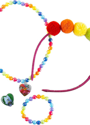 LUV HER Gabby Dollhouse Headbands for Girls - Kids Jewelry - Dress Up Set All in one Giftable Box - Headband - Play Jewelry Set - 4pc (Toddler Headband, Necklace, Dress Up Bracelet, Ring) Ages 3+