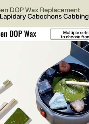 SuperDi Green DOP Wax Replacement for Lapidary Cabochons Cabbing Forming Buffing Polishing Cutting Made of Bees Waxs (2Pack)