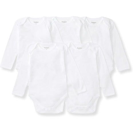 Burt's Bees Baby Unisex Bodysuits, Short Sleeve Organic Sleepwear, 5-Pack | Essential baby bodysuit pack featuring an easy-on and off lap-shoulder neck design for stress-free daily outfitting