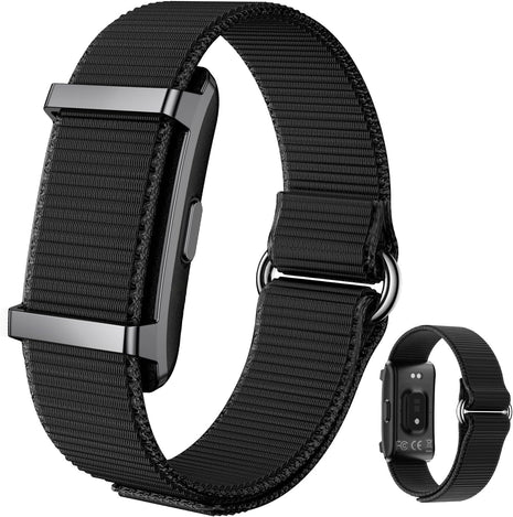 Smart Bracelet Fitness Trackers for Men Women, Smart Watch 24/7 Heart Rate Sleep Stress HRV Monitor, 170+ Sports Modes, 2 Bands, Free APP 01 (Black)