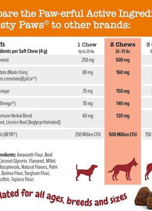 Ancient Elements Allergy & Immune Bites for Dogs - Omega 3 Wild Alaskan Salmon Fish Oil + Ancient Elements Probiotics for Dogs - Chewable Dog Probiotic Supplement