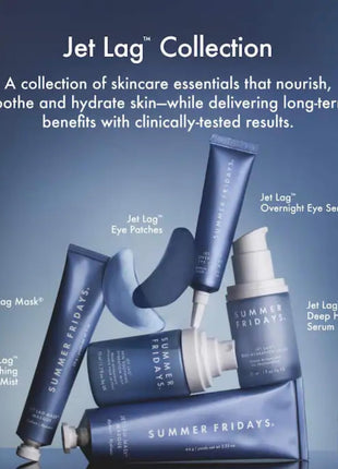 Summer Fridays Jet Lag Hydrating Eye Patches - De-puffing Hydrogel Under Eye Masks with Hyaluronic Acid, Caffeine + Peptides - Soothing + Refreshing At-Home + Travel Skin Care (6 Pairs)