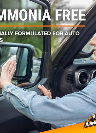 Armor All Car Glass Wipes, Auto Glass Cleaner for Film and Grime, 30 Count