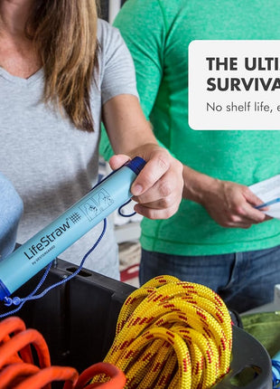 LifeStraw Personal Water Filter for Hiking, Camping, Travel, and Emergency Preparedness