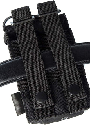 Tactical Molle Radio Holster Holder Case Military Heavy Duty Pouch Bag for Two Ways Walkie Talkies Adjustable Storage with 1 Pack Patch