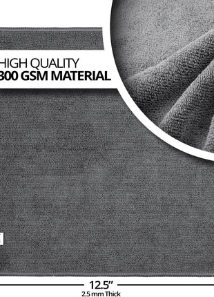 CERAKOTE Microfiber Towels (12 Pack) - Cleaning and Application Towels - Durable 300 GSM Lint-Free Material - Ideal for Cars, Home, Shop and Office