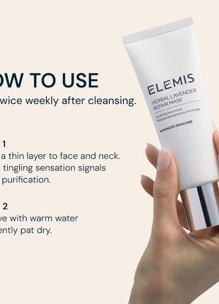 ELEMIS Herbal Lavender Repair Mask; Soothing Clay Mask, 2.5 Fl Oz