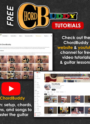ChordBuddy "MADE IN THE USA" - Guitar Learning with Songbook, Lesson Plan, App, and Right Handed ChordBuddy | 2-Month Lesson Plan with App Access & Video Tutorials; Made in the USA