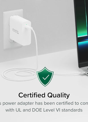 Plugable 140W USB C Charger, GaN Wall Charger for Laptop, PD 3.1 (EPR) Power Adapter, Compatible with MacBook Pro, MacBook Air iPad Pro, Surface and USB-C Devices