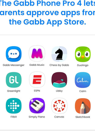 Gabb Phone 4 Pro — Smartphone for Teens, GPS Tracker, No Social Media or Internet, Optional Parental Contact Controls, Phone Plan Required - Dark Blue