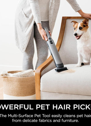 Shark WV201 WANDVAC Handheld Vacuum, Lightweight at 1.4 Pounds with Powerful Suction, Charging Dock, Single Touch Empty and Detachable Dust Cup,Graphite, Slate