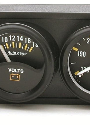 Auto Meter 2396 Autogage Mechanical Mini Oil/Volt/Water Gauge with Black Console 1.500 in.