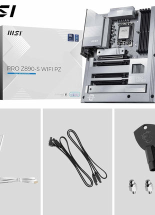 MSI PRO Z890-S WiFi PZ Motherboard, Back-Connect ATX - Supports Intel Core Ultra Processors (Series 2), LGA 1851 - DDR5 Memory Boost (8600+ MT/s OC), PCIe 5.0 x16, M.2 Gen5, Wi-Fi 7, 2.5G LAN