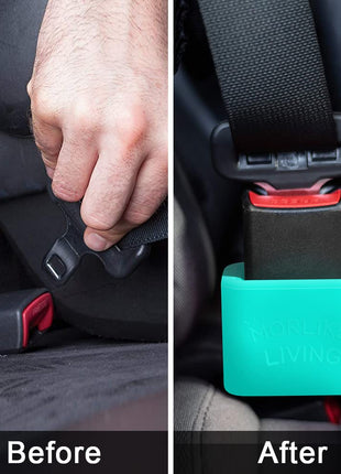 Morlike Silicone Buckle Holder Booster - Fits Most, Not All (Light Blue, 2 Pack)