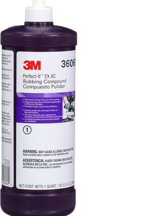 Perfect-It Perfect-It EX AC Rubbing Compound, 36060, Fast Cutting, High Performing, 1 qt (32 fl oz)