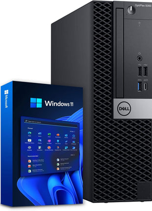 Dell Windows 11 Desktop Computer OptiPlex 5060 | Intel Core i5-8500 Six Core (4.3GHz Turbo) | 16GB DDR4 RAM | 500GB SSD Solid State + 1TB HDD | WiFi + Bluetooth | Home or Office PC (Renewed)