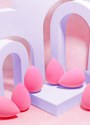 AOA Studio Collection makeup Sponge Set Latex Free and High-definition Set of 6 makeup Wonder blender For Powder Cream and Liquid, Super Soft Wonder Beauty Cosmetic