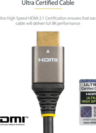 6FT (2M) HDMI 2.1 Cable 8K - Certified Ultra HIGH Speed HDMI Cable 48GBPS - 8K 6