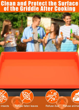 Silicone Griddle Mat Cover for Blackstone - 22 Inch True All-Encompassing Coverage Heavy Duty Food Grade Grill Buddy Mat, All Season Cooking Surface Protective Cover