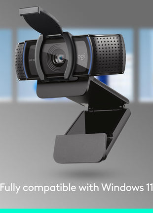 Logitech C920e HD 1080p Mic-Enabled Webcam, Certified for Zoom, Microsoft Teams Compatible, TAA Compliant