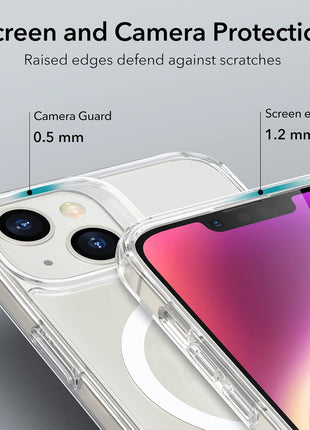 ESR for iPhone 14/13 Case for MagSafe, Anti-Yellowing, Clear | Ultra Slim, 3X Military-Grade Drop Protection, Magnetic Phone Case, Impact Absorbing, Resists Scratches