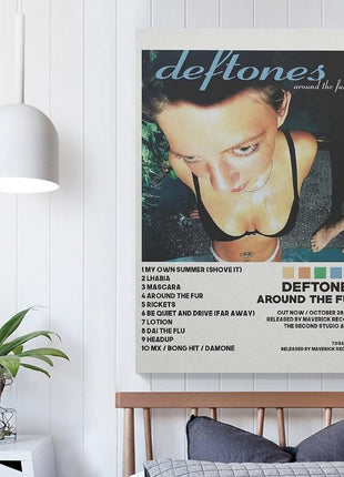 SIPMAN Deftones Around The Fur Canvas Print Home Decorations Posters For Room Aesthetic Wall Art Poster Unframe 12x18inch(30x45cm)