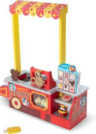 Melissa & Doug Disney Snacks & Popcorn Wooden Pretend Play Food Counter – 33 Pieces - FSC-Certified Materials