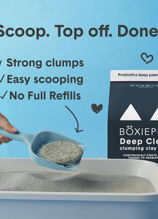 Boxie Probiotic Cat Litter, 40 Day Odor Control, Clumping Clay Kitty Litter, Odor Eliminating Probiotics, Dust-Free, No Fragrances No Fillers, 16 lb
