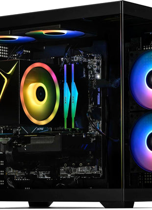 STORMCRAFT Sirius Gaming PC, Intel Core i5 14400F 4.7GHz, RTX 4060 8GB GDDR6, 16GB DDR5 RGB 6000MHz, 1TB NVMe Gen4 SSD,PRO B760M-VC WIFI, Desktop Computer VR & AI Ready, Win 11 Home Pre Built Tower PC