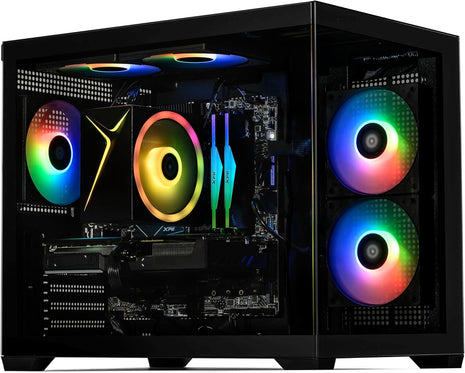 STORMCRAFT Sirius Gaming PC, Intel Core i5 14400F 4.7GHz, RTX 4060 8GB GDDR6, 16GB DDR5 RGB 6000MHz, 1TB NVMe Gen4 SSD,PRO B760M-VC WIFI, Desktop Computer VR & AI Ready, Win 11 Home Pre Built Tower PC