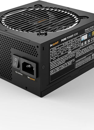 be quiet! Pure Power 12 M 1000W Modular Power Supply | 80 Plus® Gold | ATX 3.1 | PCIe 5.0 GPUs and 6+2 pin connectors | 12VHPWR Cable Included | Silent 120mm be quiet! Fan - BN506 I 10 Year Warranty