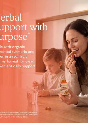Garden of Life Organics Turmeric Inflammatory Response Gummy - 120 Real Fruit Gummies for Kids & Adults, 50Mg Curcumin (95% Curcuminoids), No Added Sugar, Organic, Non-GMO, Vegan & Gluten Free