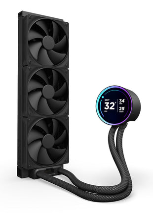 NZXT Kraken Elite 360 2024 - AIO CPU Liquid Cooler - 360mm Radiator - 3 x F120P Fans - Customizable 2.72 inch IPS LCD - NZXT Turbine Pump - AMD® AM5, AM4 - Intel® LGA 1851/1700, 1200/115X - Black