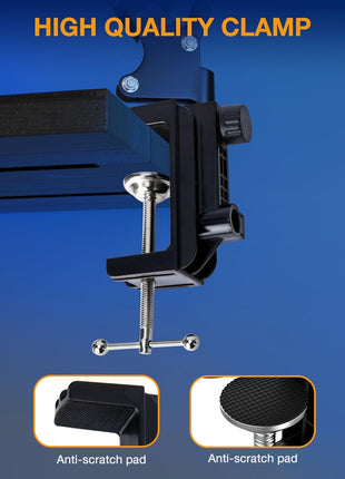 SUNMON Mic Arm, Microphone Boom Arm for Fifine AM8 Blue Yeti HyperX QuadCast SoloCast and Most Microphone, Mic Stand Desk with 3/8 inch to 5/8 inch Screw