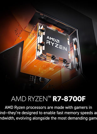 MSI Codex Z2 Gaming Desktop: AMD R7-8700F, GeForce RTX 5070, 32GB DDR5, 2TB m.2 NVMe SSD, USB Type-C, VR-Ready, Windows 11 Home : A8NVP-436US