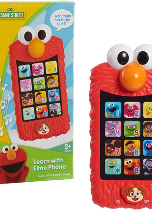 Sesame Street Learn with Elmo Pretend Play Phone, Learning and Education, Kids Toys for Ages 2 Up by Just Play