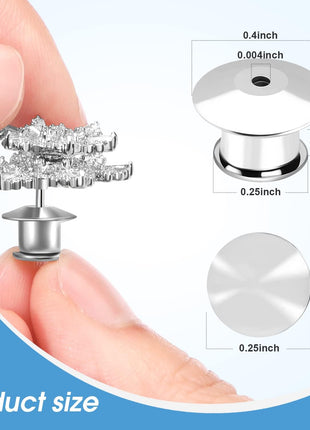 40PCS Locking Pin Back Locking Pin Keeper Clasp, Metal Pin Backing for Brooch Enamel Lapel Pin Lock