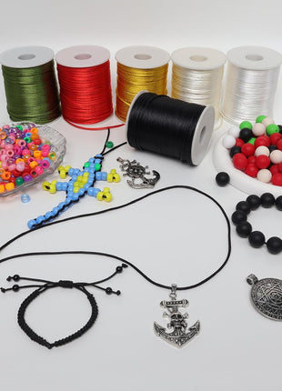 2 mm x 330 Feet Satin Nylon Cord, Silky Smooth Nylon String for Jewelry Making Bracelet Necklaces Beading Thread Rattail Macrame Kumihimo Chinese Knot Craft