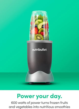 nutribullet Personal Blender, Shakes, Smoothies, Food Prep, and Frozen Blending, 24 Ounces, 600 Watt, Gray, NBR 0601WM
