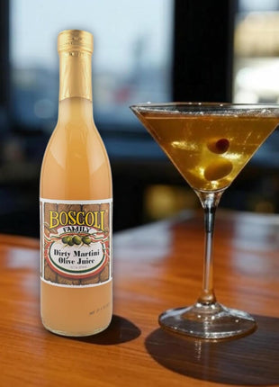 Boscoli Dirty Martini Olive Juice - 12.7 oz Bottle, Pack of 3, All Natural, Gluten-Free - Premium Cocktail Mixer for Martinis & Bloody Marys