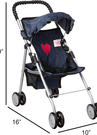 My First Doll Stroller Denim for Baby Doll
