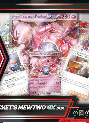 Pokemon TCG: Team Rocket's Mewtwo ex Box - 4 Packs, Promos