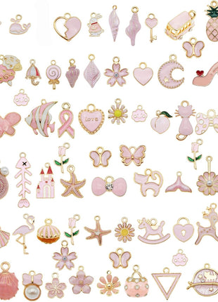 30pcs Mixed Enamel Charms Pendants for Jewelry Making Bulk lot Necklace Earrings Bracelet Craft Findings
