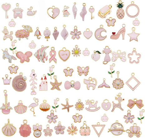 30pcs Mixed Enamel Charms Pendants for Jewelry Making Bulk lot Necklace Earrings Bracelet Craft Findings